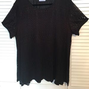 SOLD-DE Frantonia black lace top